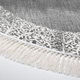 Dekoreko Kaymaz Taban Djt Mutfak Halısı Star Pamuk Saçaklı Yuvarlak Modern 1460