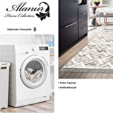 Dekoreko Kaymaz Taban Djt Mutfak Halısı Star Pamuk Saçaklı İskandinav F5124