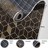 Dekoreko Kaymaz Taban Djt Salon Halısı Star Pamuk Modern 719