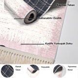 Dekoreko Kaymaz Taban Djt Salon Halısı Star Pamuk Saçaklı Modern 1342