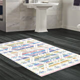 Dekoreko Kaymaz Taban Djt Banyo Halısı Star Pamuk İskandinav F5014