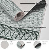 Dekoreko Kaymaz Taban Djt Mutfak Halısı Trend İskandinav F5081