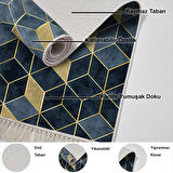 Dekoreko Kaymaz Taban Djt Banyo Halısı Trend Saçaklı İskandinav 2146M