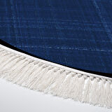 Alanur Home Kaymaz Taban Djt Banyo Mutfak Salon Halı  Trend Saçaklı Yuvarlak Dokuma Desen E5007