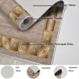 Dekoreko Kaymaz Taban Djt Salon Halısı Trend Saçaklı Modern 691M