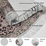 Dekoreko Kaymaz Taban Djt Mutfak Halısı Trend Saçaklı Oval Modern 659M