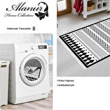 Dekoreko Kaymaz Taban Djt Mutfak Halısı Trend Saçaklı İskandinav M1273