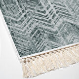 Dekoreko Kaymaz Taban Djt Mutfak Halısı Star Pamuk Saçaklı İskandinav F5083