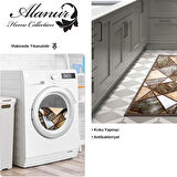 Dekoreko Kaymaz Taban Djt Mutfak Halısı Yıldız Deri Modern 1716