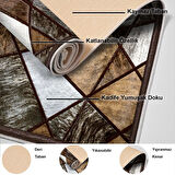 Dekoreko Kaymaz Taban Djt Mutfak Halısı Yıldız Deri Modern 1716