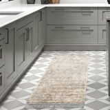 Dekoreko Kaymaz Taban Djt Mutfak Halısı Yıldız Deri Saçaklı Modern Mu134