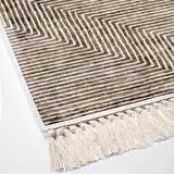 Dekoreko Kaymaz Taban Djt Mutfak Halısı Yıldız Deri Saçaklı Modern Mu134