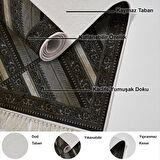 Dekoreko Kaymaz Taban Djt Mutfak Halısı Trend Saçaklı Modern 731