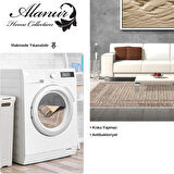 Dekoreko Kaymaz Taban Djt Salon Halısı Yıldız Deri Saçaklı Modern F5036