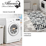 Dekoreko Kaymaz Taban Djt Mutfak Halısı Yıldız Deri Saçaklı İskandinav S5039