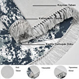 Dekoreko Kaymaz Taban Djt Banyo Halısı Trend Saçaklı Oval İskandinav F5128