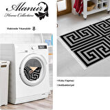 Dekoreko Kaymaz Taban Djt Mutfak Halısı Yıldız Deri Saçaklı Modern 658M