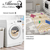 Dekoreko Kaymaz Taban Djt Mutfak Halısı Yıldız Deri Saçaklı Modern P1337