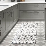 Dekoreko Kaymaz Taban Djt Mutfak Halısı Yıldız Deri İskandinav F5136