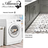 Dekoreko Kaymaz Taban Djt Mutfak Halısı Yıldız Deri İskandinav F5136