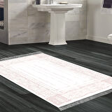 Dekoreko Kaymaz Taban Djt Banyo Halısı Trend Saçaklı Modern M5076
