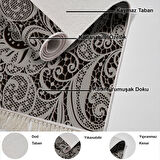 Dekoreko Kaymaz Taban Djt Mutfak Halısı Trend Saçaklı Modern Mu145