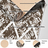 Dekoreko Kaymaz Taban Djt Mutfak Halısı Yıldız Deri İskandinav F5128