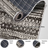 Dekoreko Kaymaz Taban Djt Salon Halısı Star Pamuk İskandinav F5080