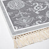 Dekoreko Kaymaz Taban Djt Mutfak Halısı Star Pamuk Saçaklı Modern 1861M