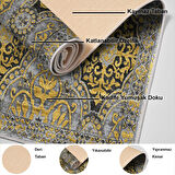 Dekoreko Kaymaz Taban Djt Mutfak Halısı Yıldız Deri Modern 659M