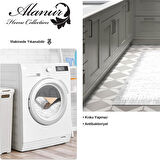 Dekoreko Kaymaz Taban Djt Mutfak Halısı Yıldız Deri Modern 1342