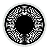 Dekoreko Kaymaz Taban Djt Salon Halısı Trend Saçaklı Yuvarlak Modern 608M