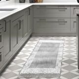 Dekoreko Kaymaz Taban Djt Mutfak Halısı Star Pamuk Saçaklı Modern 1460