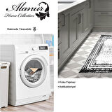 Dekoreko Kaymaz Taban Djt Mutfak Halısı Yıldız Deri Saçaklı Modern M5132