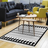 Dekoreko Kaymaz Taban Djt Salon Halısı Star Pamuk Saçaklı İskandinav M1273