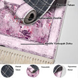 Dekoreko Kaymaz Taban Djt Salon Halısı Star Pamuk Saçaklı Modern 729