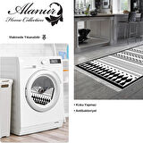 Dekoreko Kaymaz Taban Djt Mutfak Halısı Star Pamuk Saçaklı İskandinav M1273