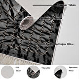 Dekoreko Kaymaz Taban Djt Mutfak Halısı Trend Saçaklı Modern 1906