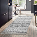 Dekoreko Kaymaz Taban Djt Mutfak Halısı Yıldız Deri Saçaklı İskandinav F5087