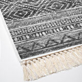 Dekoreko Kaymaz Taban Djt Mutfak Halısı Yıldız Deri Saçaklı İskandinav F5087