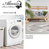 Dekoreko Kaymaz Taban Djt Salon Halısı Trend Saçaklı Oval Modern 674M