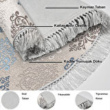 Dekoreko Kaymaz Taban Djt Salon Halısı Trend Saçaklı Oval Modern 674M