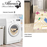 Dekoreko Kaymaz Taban Djt Mutfak Halısı Yıldız Deri Modern P1337