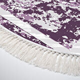 Dekoreko Kaymaz Taban Djt Salon Halısı Star Pamuk Saçaklı Oval İskandinav F5128