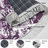 Dekoreko Kaymaz Taban Djt Salon Halısı Star Pamuk Saçaklı Oval İskandinav F5128