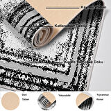 Dekoreko Kaymaz Taban Djt Mutfak Halısı Yıldız Deri Modern M5132