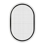 Alanur Home Kaymaz Taban Djt Banyo Mutfak Salon Halı  Trend Saçaklı Oval Dokuma Desen E5007