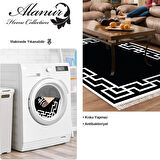 Dekoreko Kaymaz Taban Djt Salon Halısı Yıldız Deri Saçaklı Modern F5035