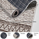 Dekoreko Kaymaz Taban Djt Mutfak Halısı Star Pamuk İskandinav F5081