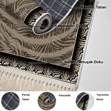 Dekoreko Kaymaz Taban Djt Mutfak Halısı Star Pamuk Saçaklı Modern 1912